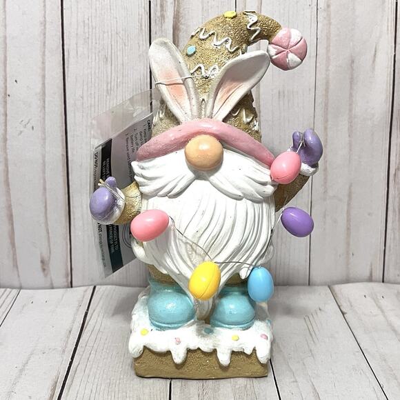 Unbranded Other - Easter Holiday Lighted Gnome Tabletop Decor Battery Operated Easter Decor